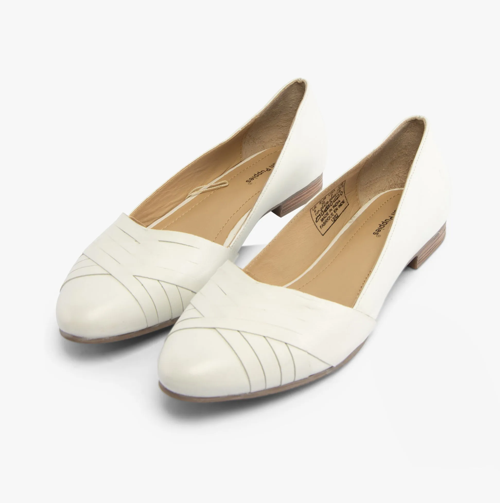 Hush Puppies MARLEY Womens Ballerina Pumps White sold by Shuperb product image thumbnail 5