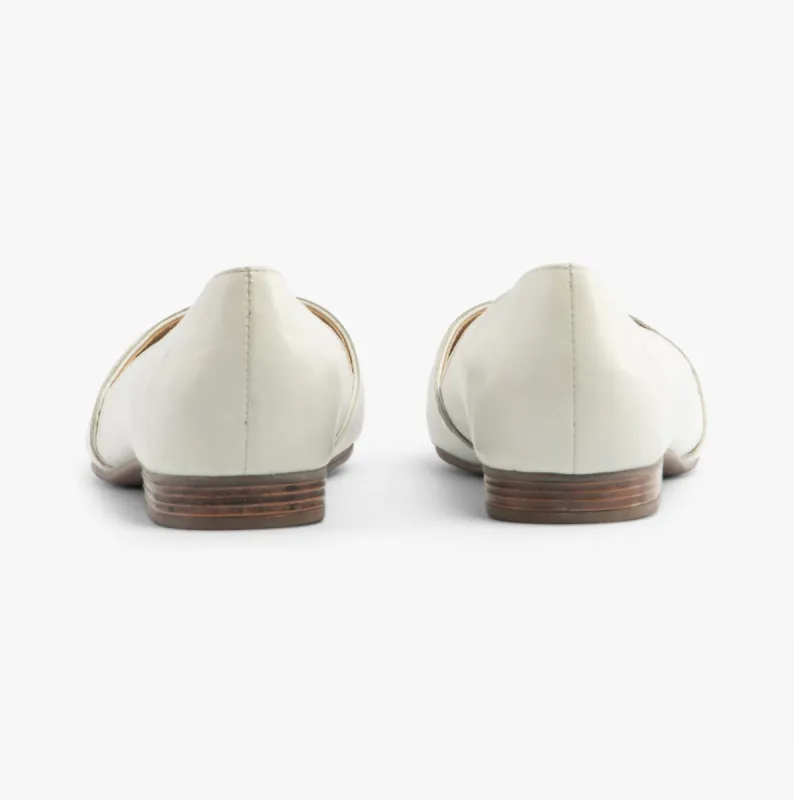 Hush Puppies MARLEY Womens Ballerina Pumps White sold by Shuperb