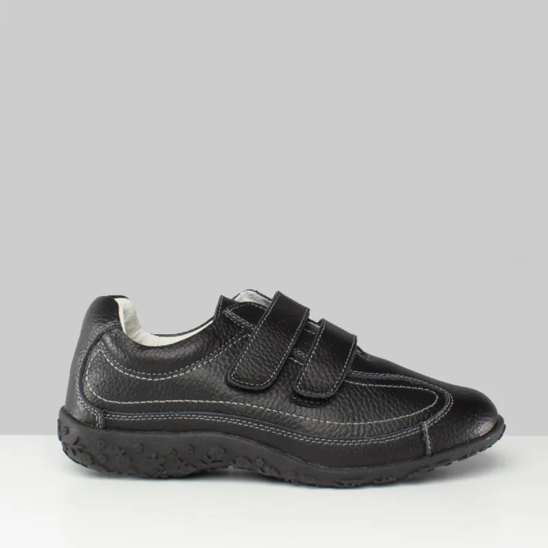 Boulevard SABRINA Womens Extra Wide EEE Fit Velcro Shoes Black sold by Shuperb