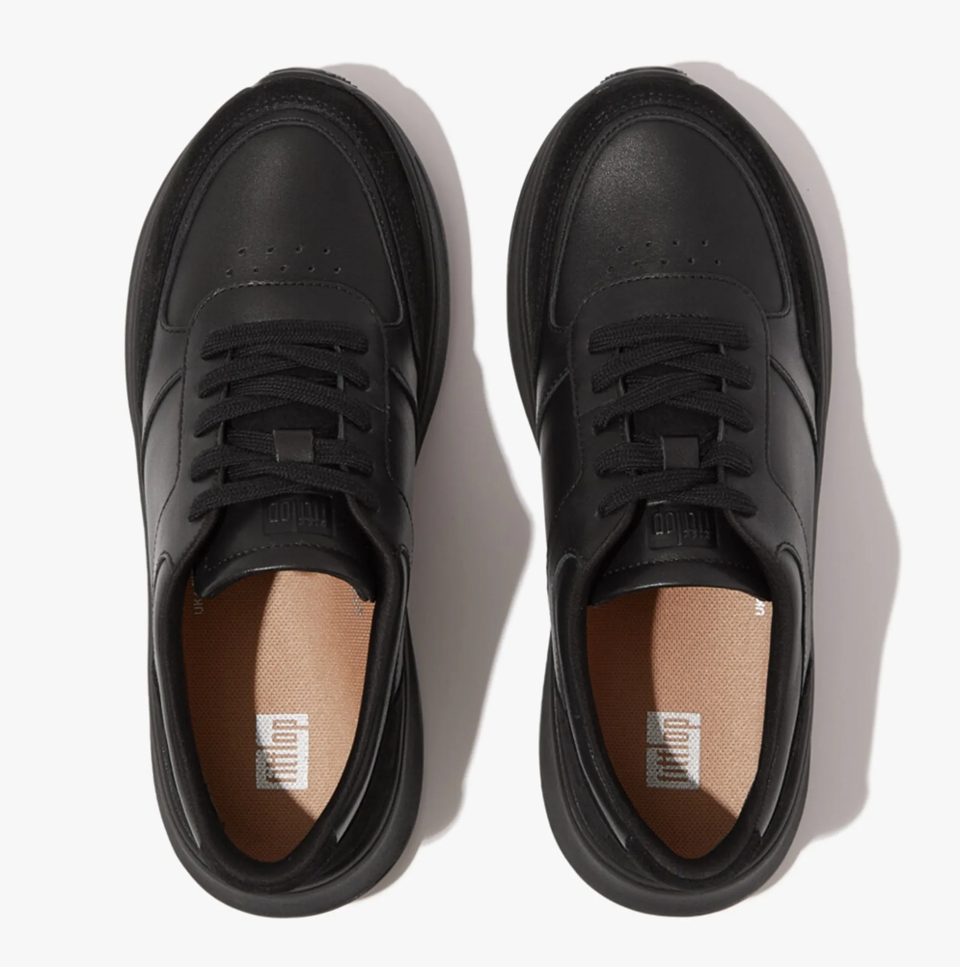 FitFlop F-MODE LEATHER/SUEDE FLATFORM Womens Trainers All Black sold by Shuperb product image thumbnail 2