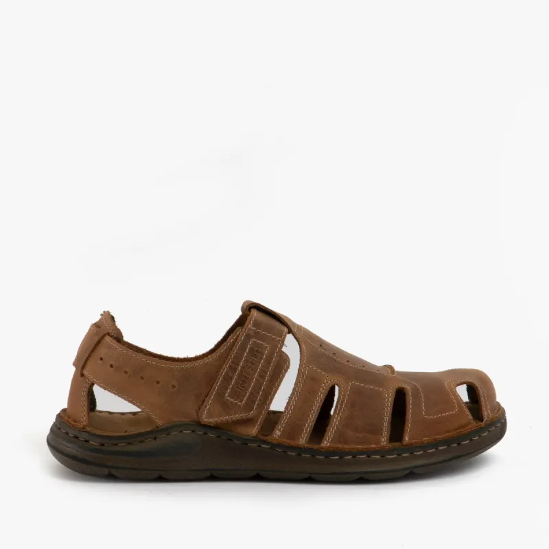 Josef Seibel MAVERICK 01 Mens Leather Sandals Chestnut made by Josef Seibel