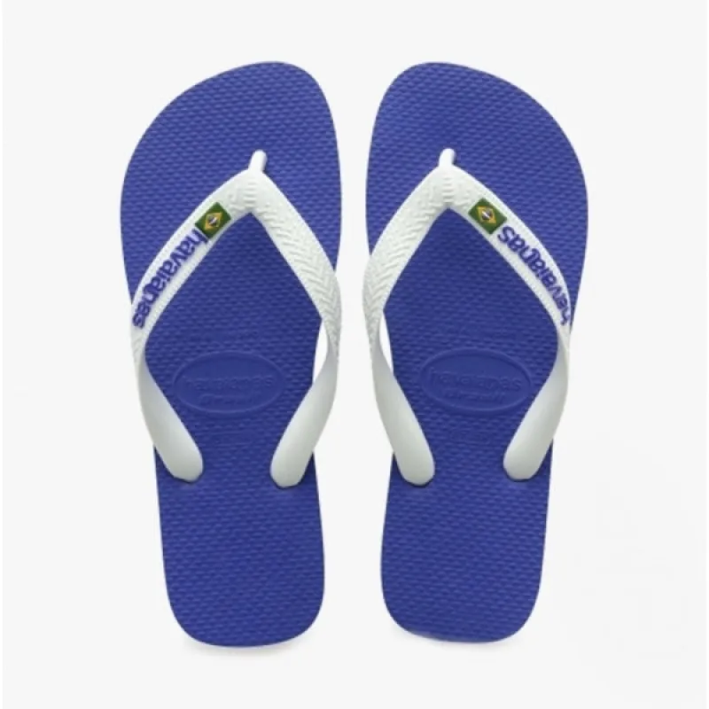 Havaianas HAV BRASIL LOGO Mens Flip Flops Marine Blue sold by Shuperb