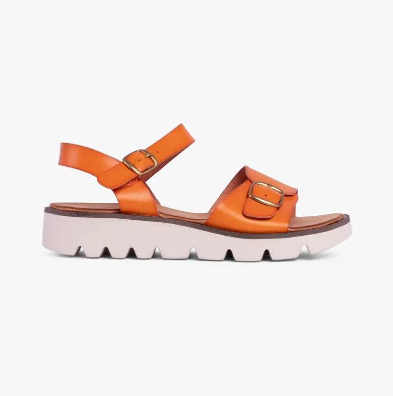 Heavenly Feet TRUDY Womens Sandals Orange sold by Shuperb