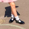 Kickers 116228 LACH T-BAR Girls School Shoes Black Patent sold by Shuperb