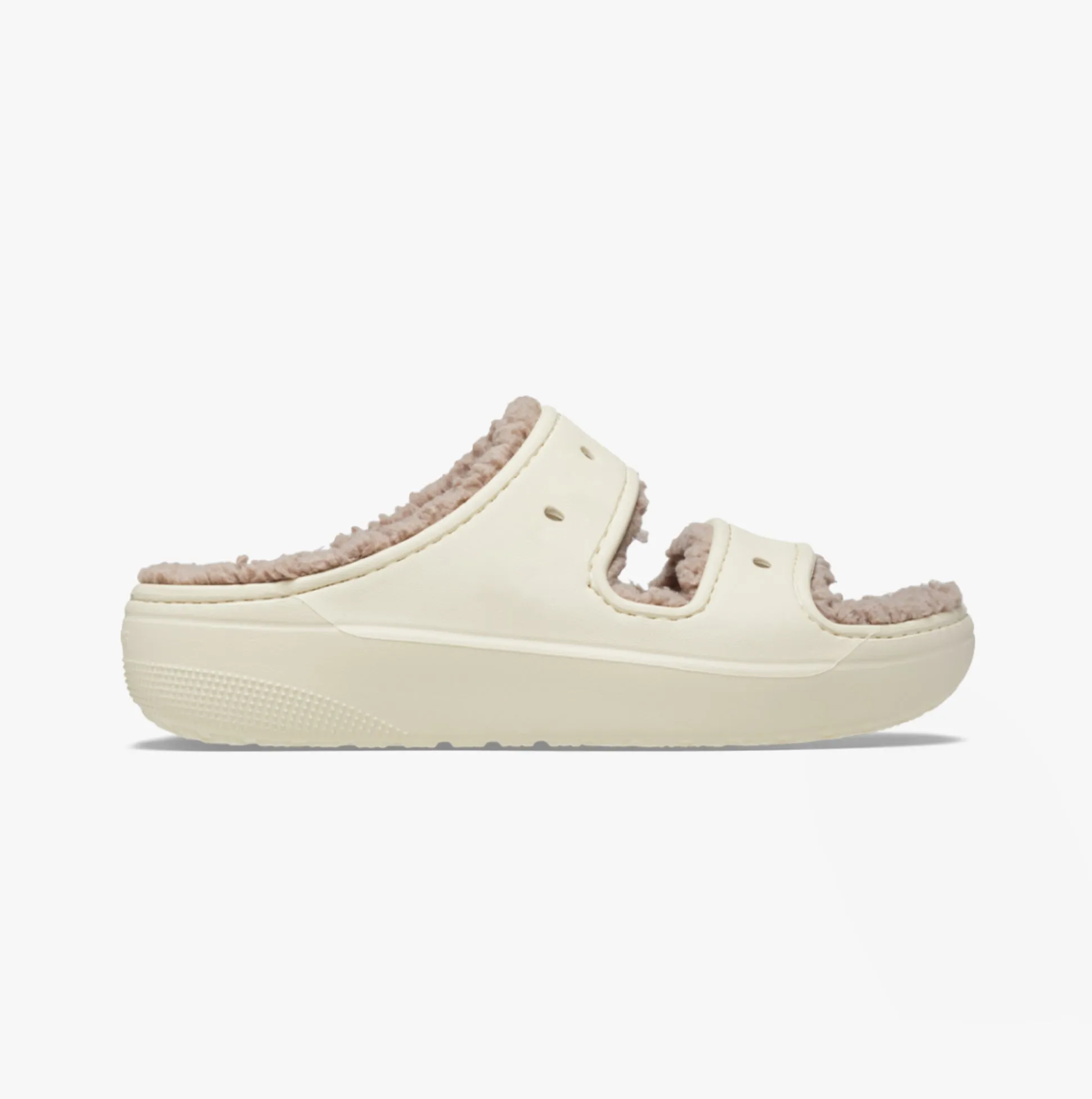 Crocs 207446-2YC CLASSIC COZZZY Unisex Sliders Bone/Mushroom sold by Shuperb