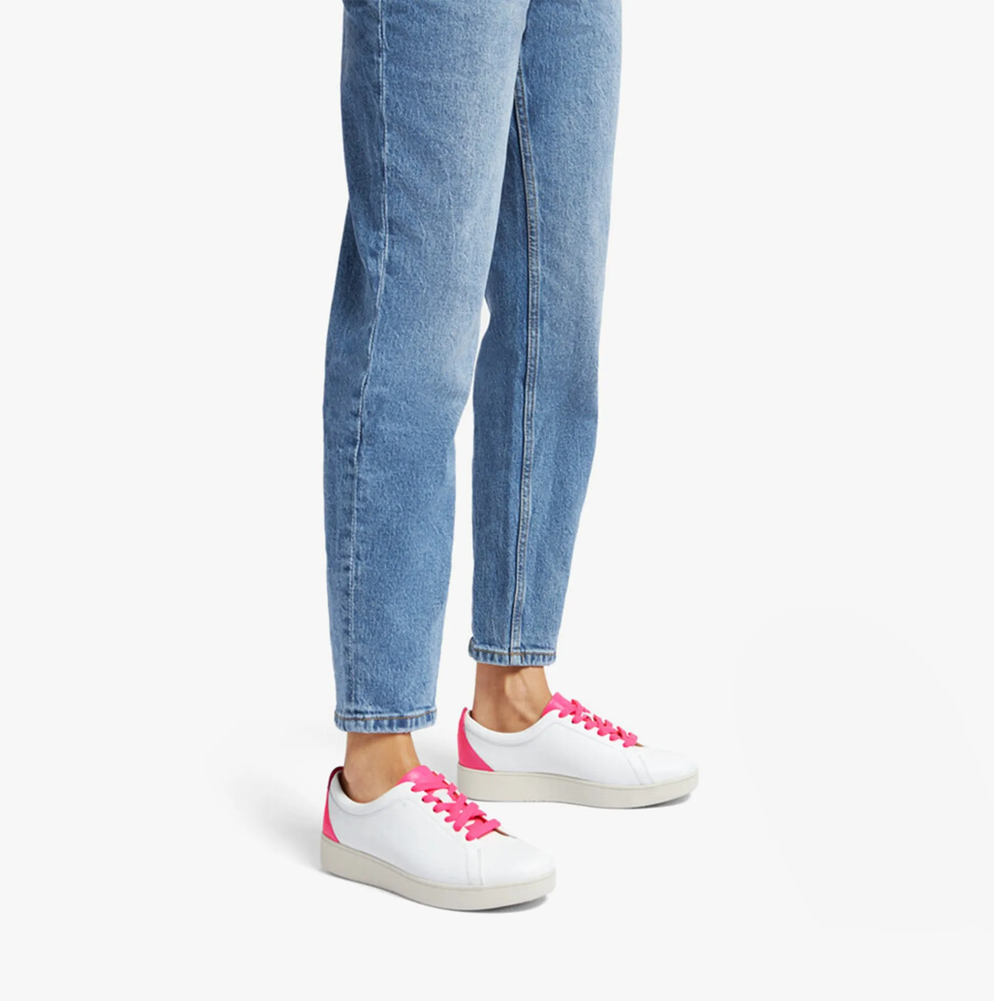 FitFlop RALLY NEON-POP Womens Trainers Urban White/Pop Pink sold by Shuperb product image thumbnail 5