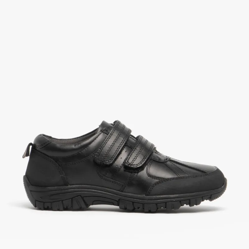 Roamers WILFRED Boys Black Leather Touch Fasten Shoes sold by Shuperb