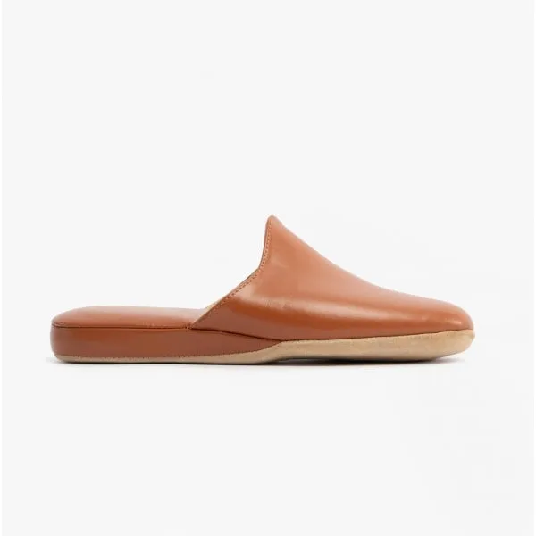 Chaleur LUCA Mens Mule Slippers Tan sold by Shuperb