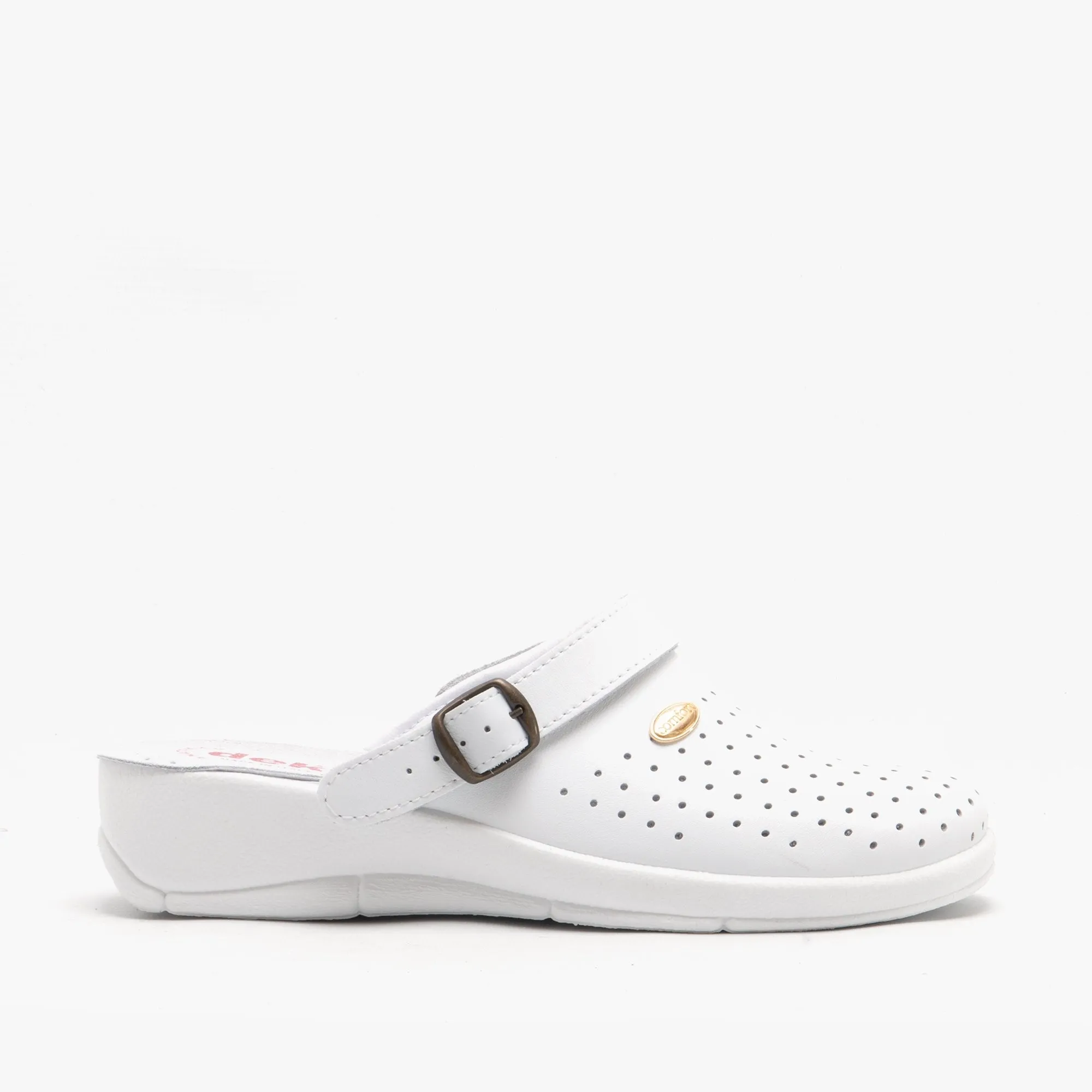 DEK JANETTE Womens Leather Mule Clogs Sandals White sold by Shuperb