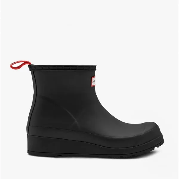 Hunter PLAY SHORT Womens Wellies Black sold by Shuperb