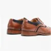 HARRY Boys Wing Capped Brogue Oxford Shoe Dark Tan/Navy sold by Shuperb