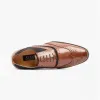 HARRY Boys Wing Capped Brogue Oxford Shoe Dark Tan/Navy sold by Shuperb