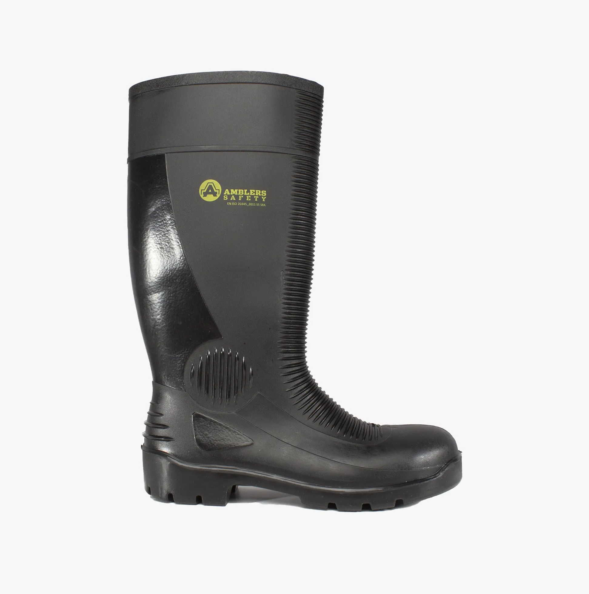 Amblers Safety FS100 Unisex Safety Boots Wellington Black sold by Shuperb