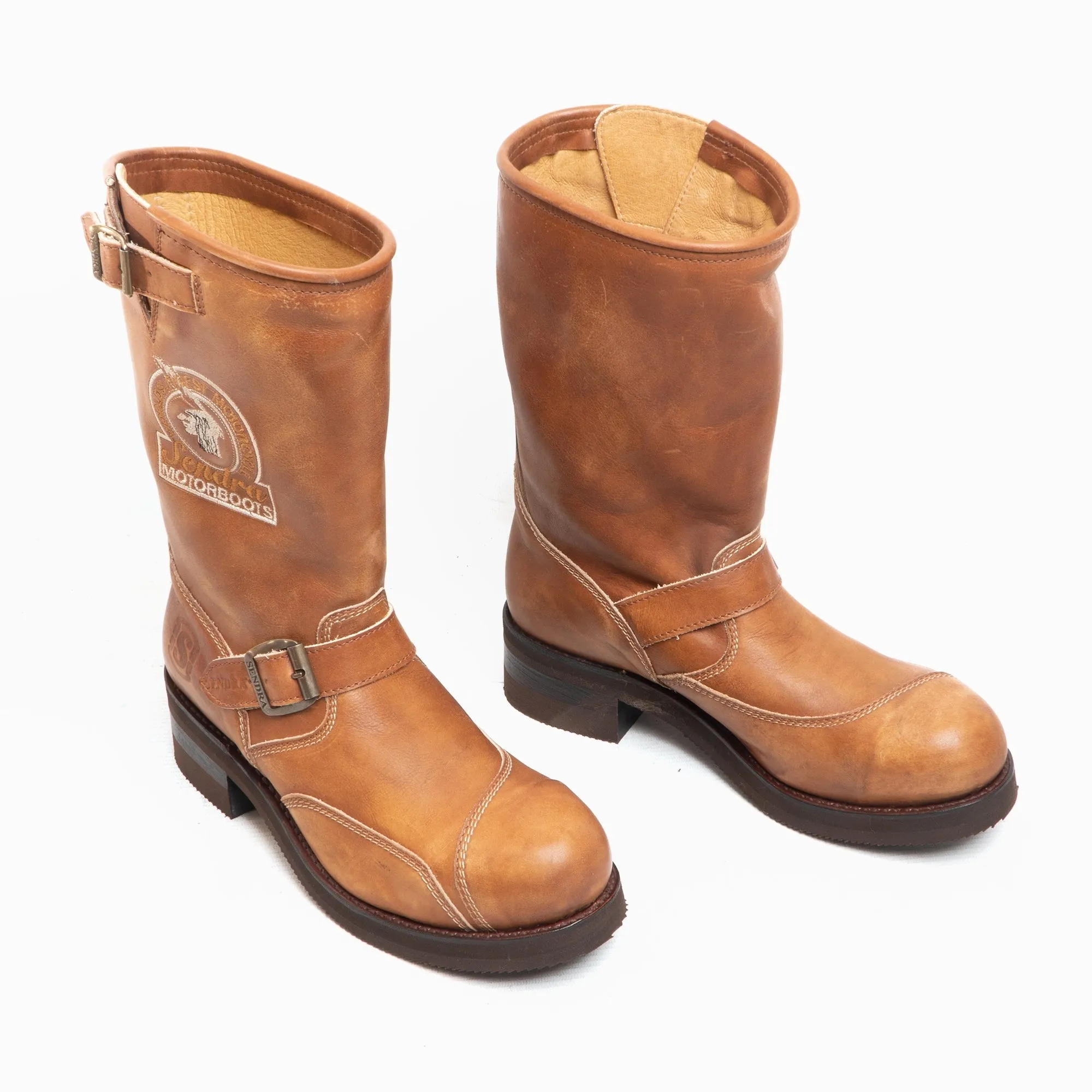 Sendra 3565 Mens Leather Buckle Biker Boots Tan sold by Shuperb product image thumbnail 2