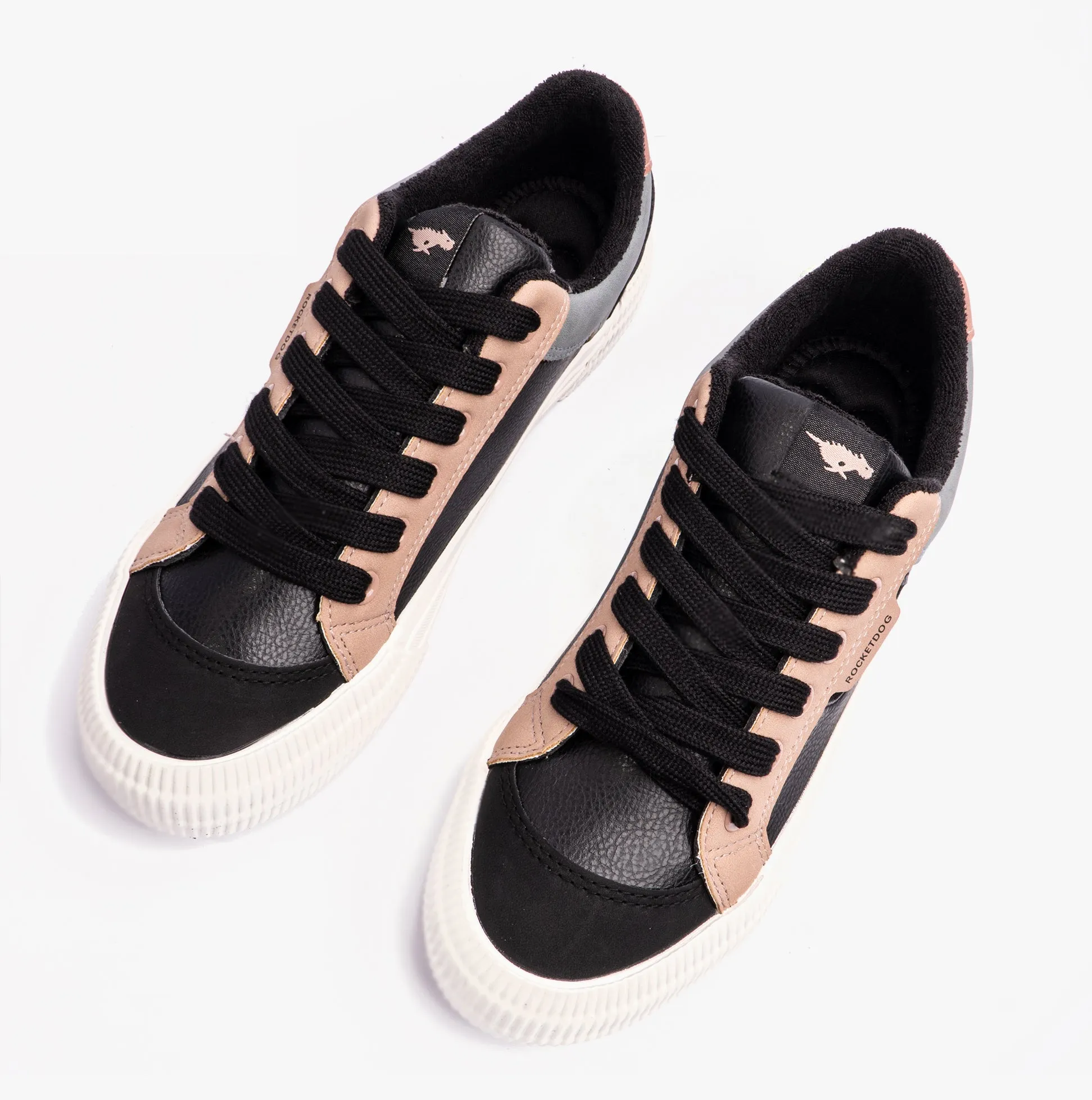 Rocket Dog CHEERY COLOUR-BLOCK SPORTY Womens Trainers Black Combo sold by Shuperb product image thumbnail 5