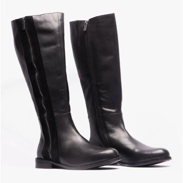 Hush Puppies FAITH Womens Leather Tall Boots Black sold by Shuperb product image thumbnail 2