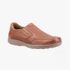 Hush Puppies AARON Mens Leather Slip-On Shoes Brown sold by Shuperb