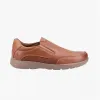 Hush Puppies AARON Mens Leather Slip-On Shoes Brown sold by Shuperb