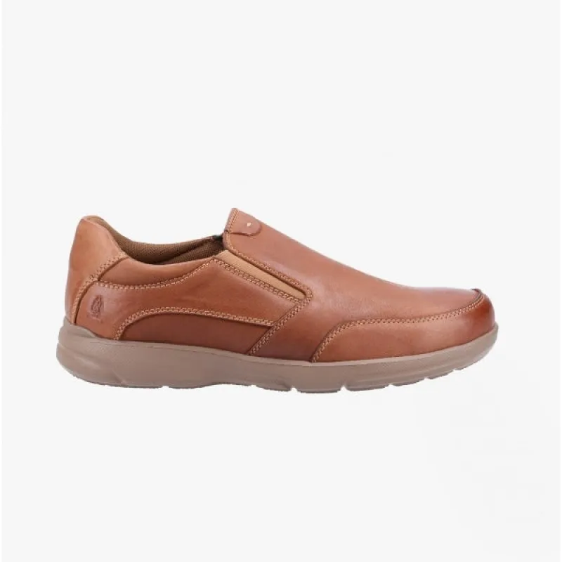 Hush Puppies AARON Mens Leather Slip-On Shoes Brown sold by Shuperb