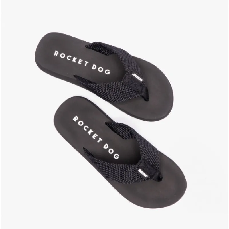 Rocket Dog ADIOS Womens Flip-Flops Black sold by Shuperb