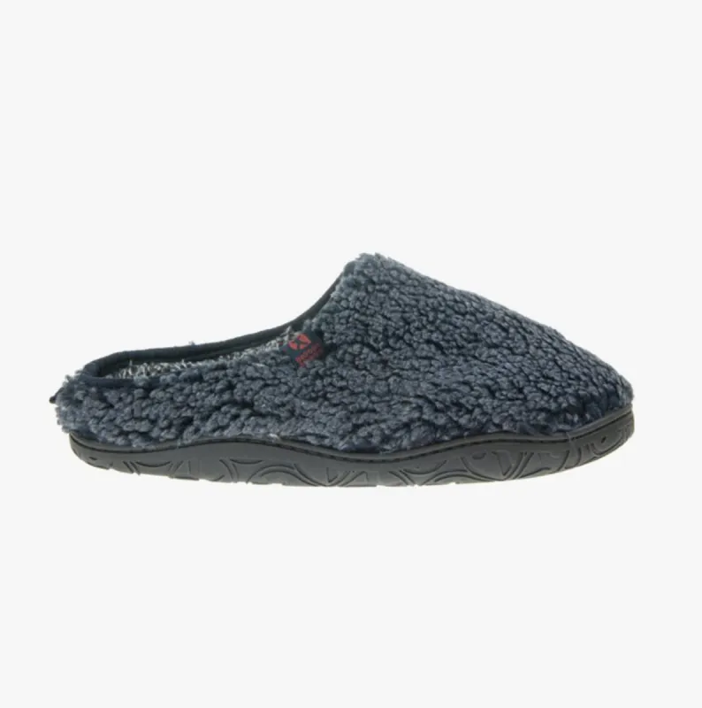 GYLLENHAAL Mens Mule Slippers Washed Peacoat Navy sold by Shuperb