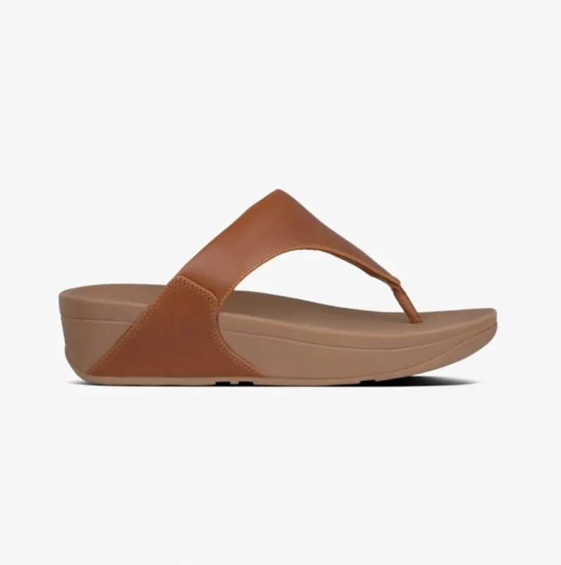 FitFlop LULU Womens Leather Toe Post Sandals Light Tan sold by Shuperb