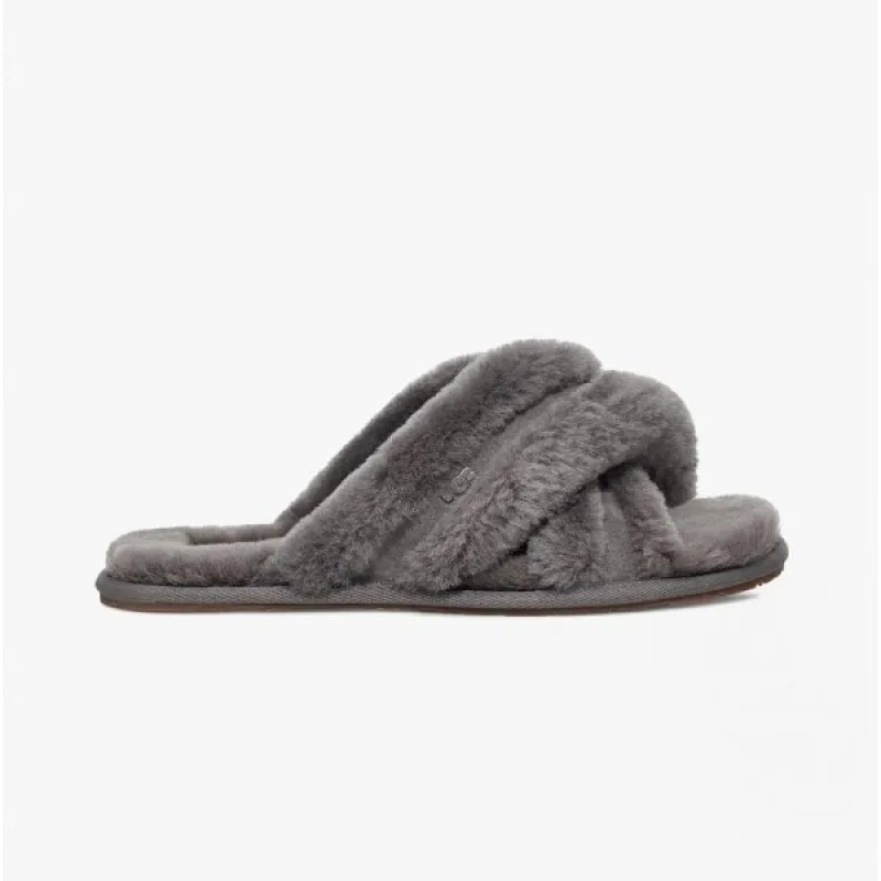 SCUFFITA Ladies Sheepskin Mule Slippers Charcoal sold by Shuperb