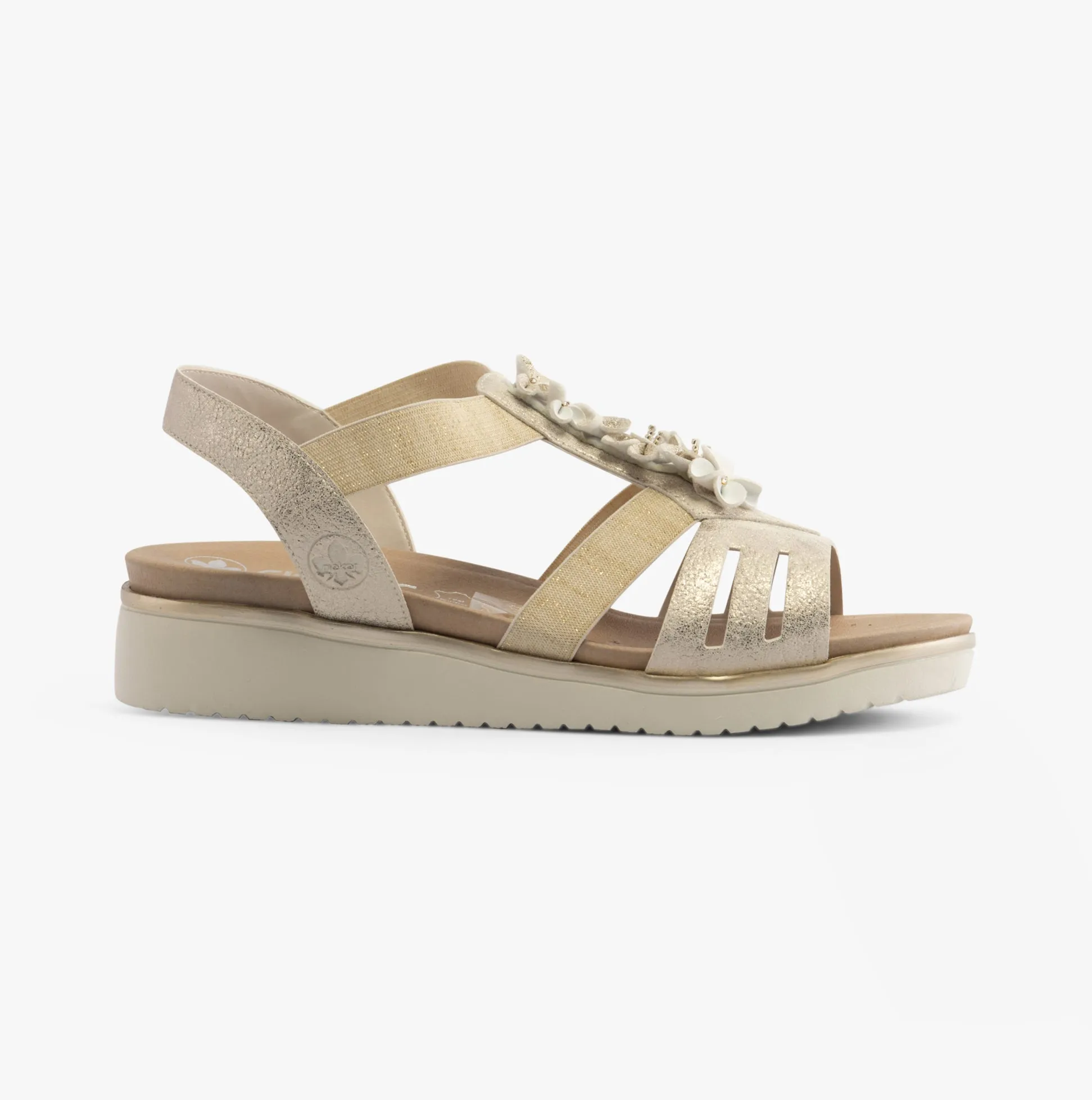 Rieker V3788-60 Womens Sandals Beige sold by Shuperb