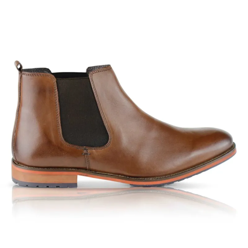 Silver Street London ARGYLL Mens Chelsea Boots Brown sold by Shuperb