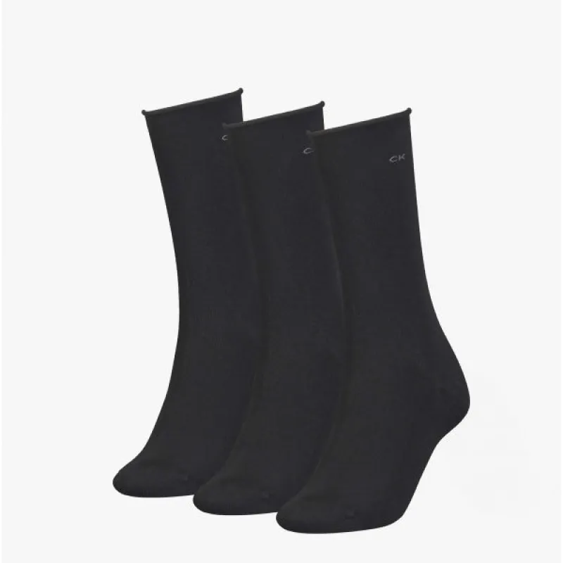 Calvin Klein 3 Pack Womens Crew Socks Black sold by Shuperb