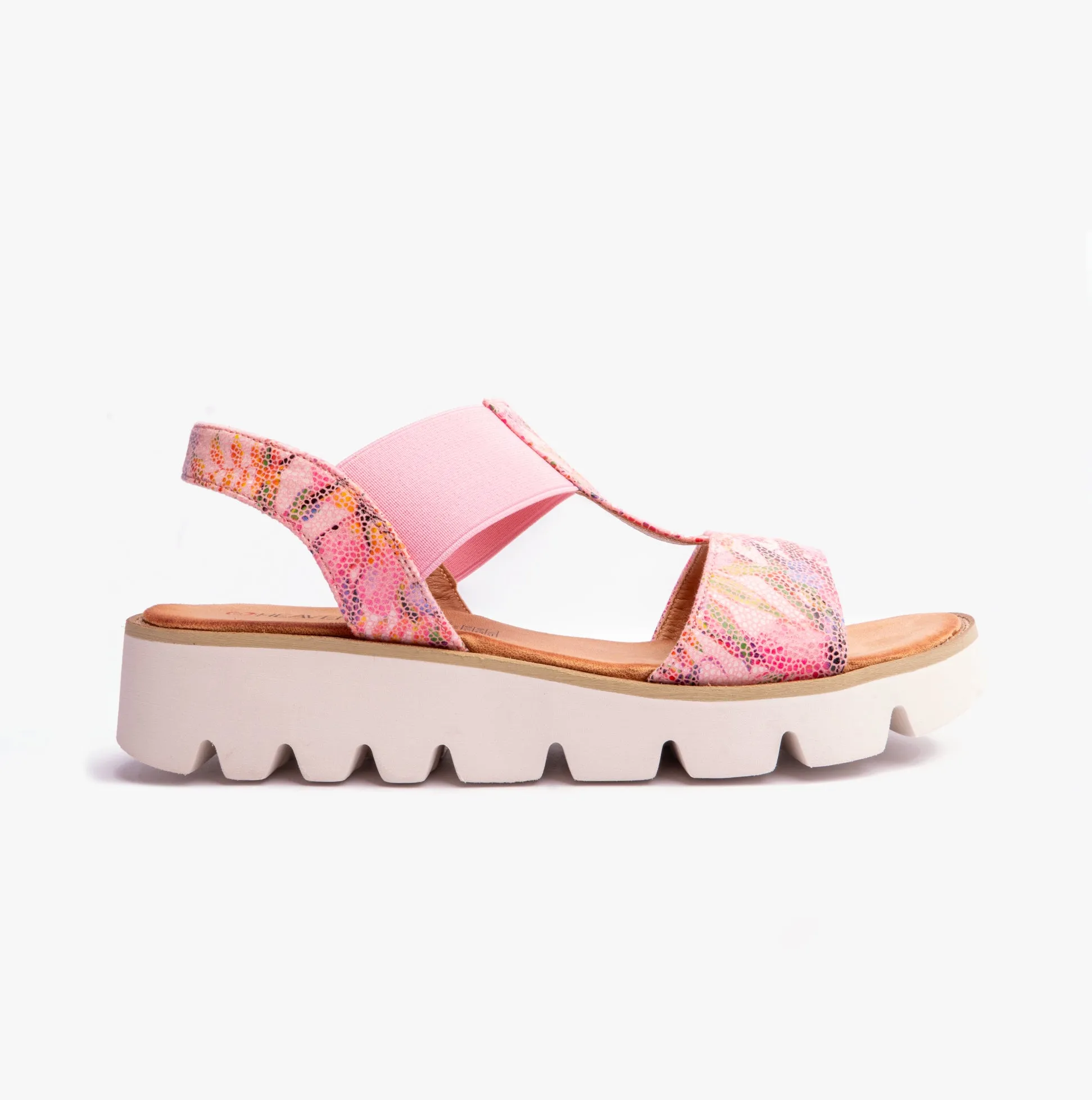 Heavenly Feet RITZ Womens Sandals Floral Pink sold by Shuperb