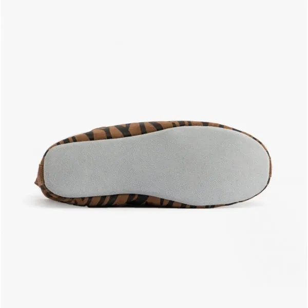 LINA Ladies Sheepskin Full Slippers Tiger On Chestnut sold by Shuperb product image thumbnail 5