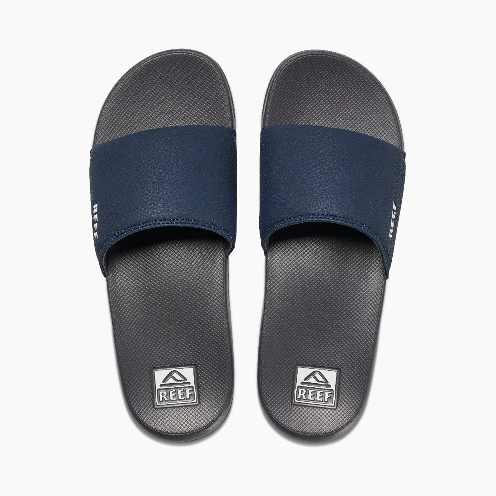 Reef ONE SLIDE Mens Sliders Navy/White sold by Shuperb