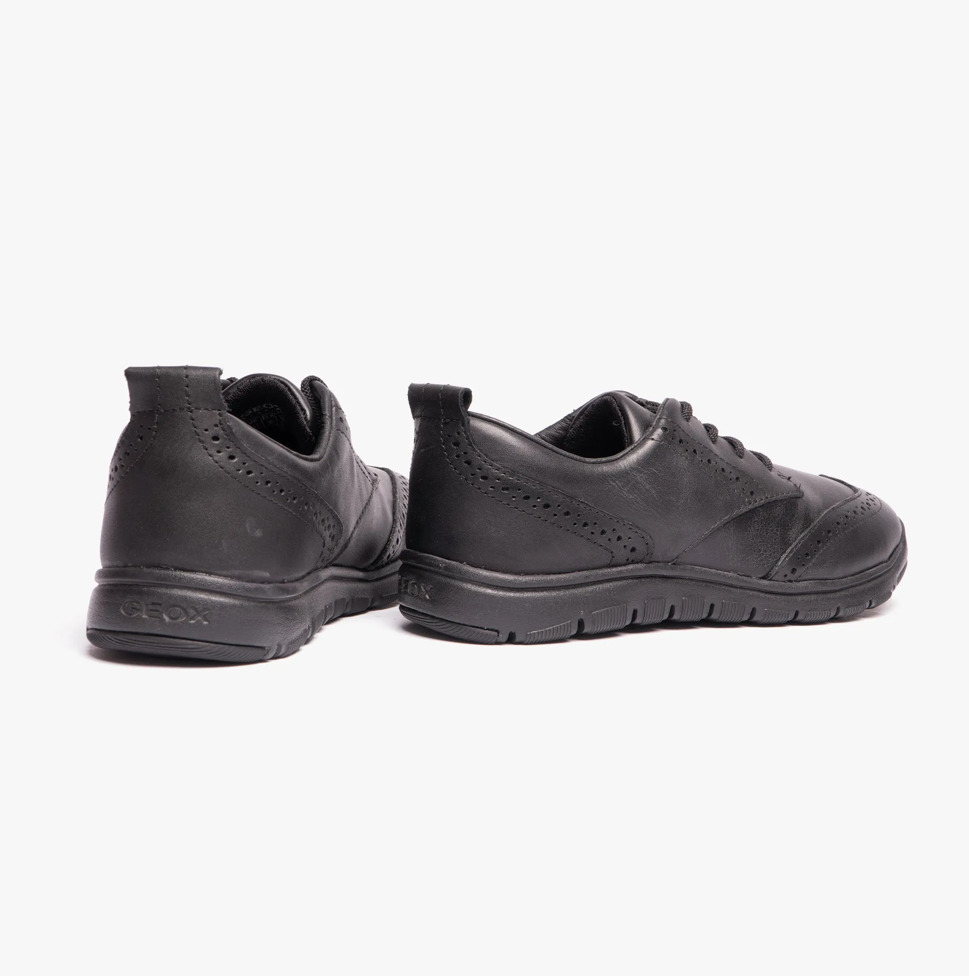 J XUNDAY Boys Leather School Trainers Black sold by Shuperb product image thumbnail 3