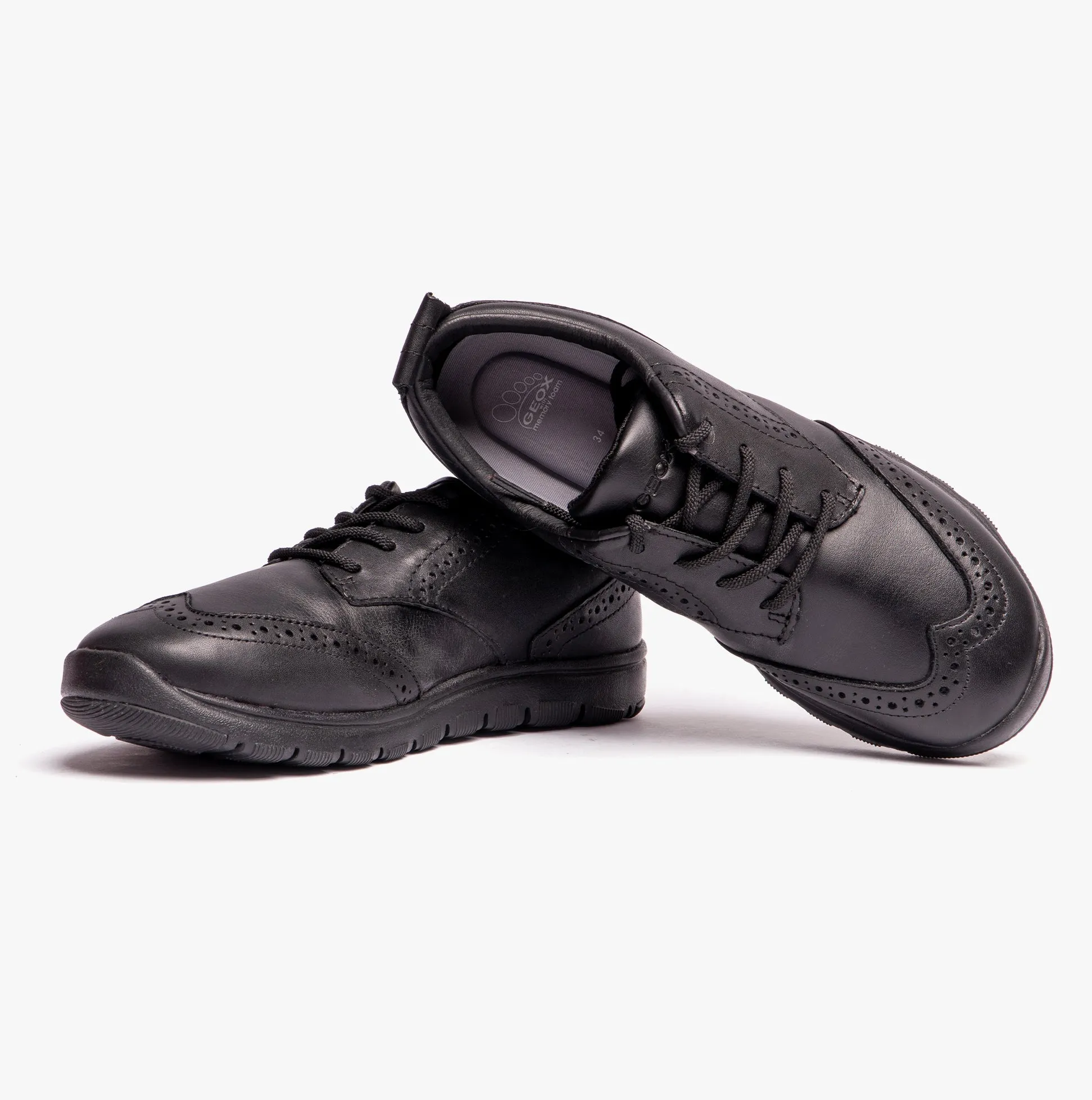 J XUNDAY Boys Leather School Trainers Black sold by Shuperb product image thumbnail 4