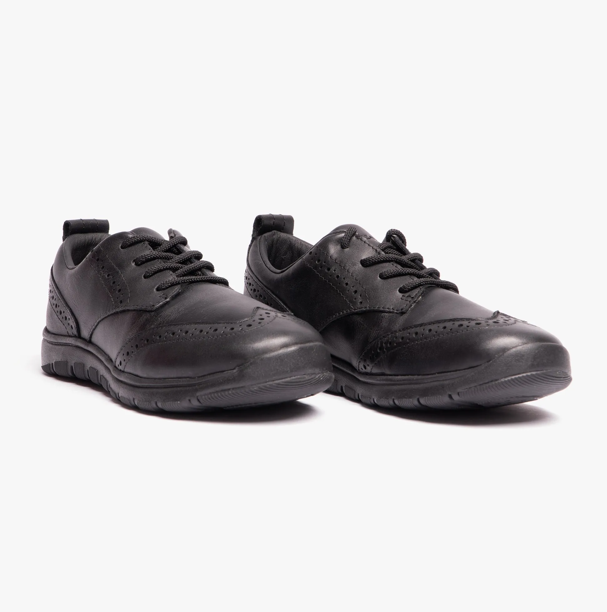 J XUNDAY Boys Leather School Trainers Black sold by Shuperb product image thumbnail 2