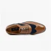 Goor DAVID Mens Two Tone Brogues Tan/Navy sold by Shuperb