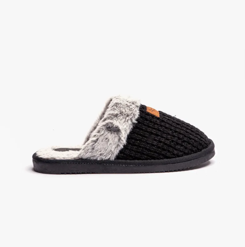 FOXY Womens Slippers Black sold by Shuperb
