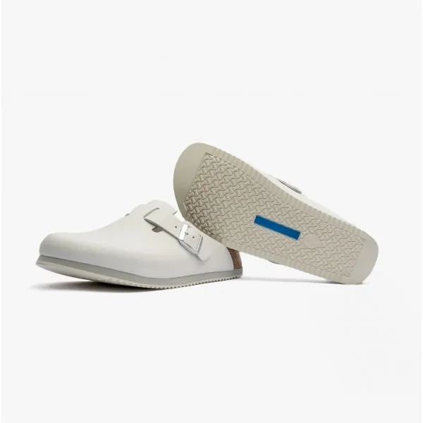 BOSTON Unisex Leather Safety Clogs White sold by Shuperb product image thumbnail 4