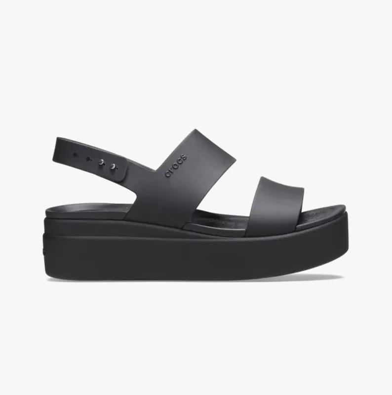 Crocs 206453-060 BROOKLYN LOW WEDGE Womens Sandals Black sold by Shuperb