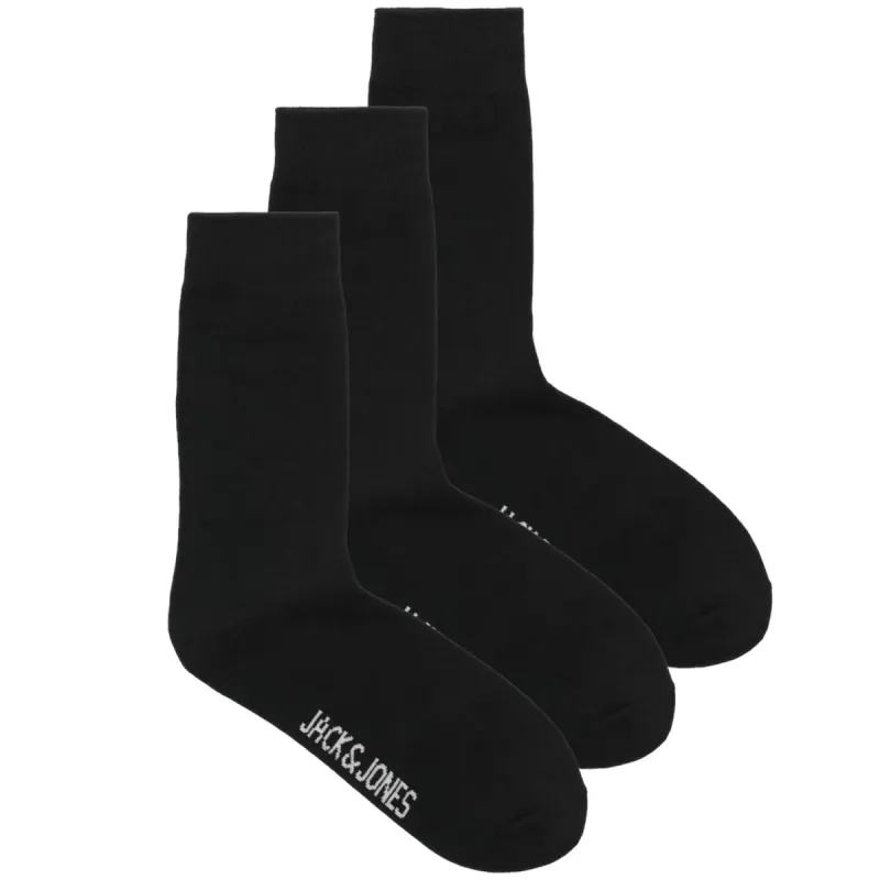 RAFAEL Mens 3-Pack Socks Plain Black sold by Shuperb