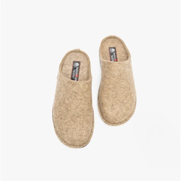 Haflinger SOFT Womens Wool Slippers Taupe sold by Shuperb product image thumbnail 5