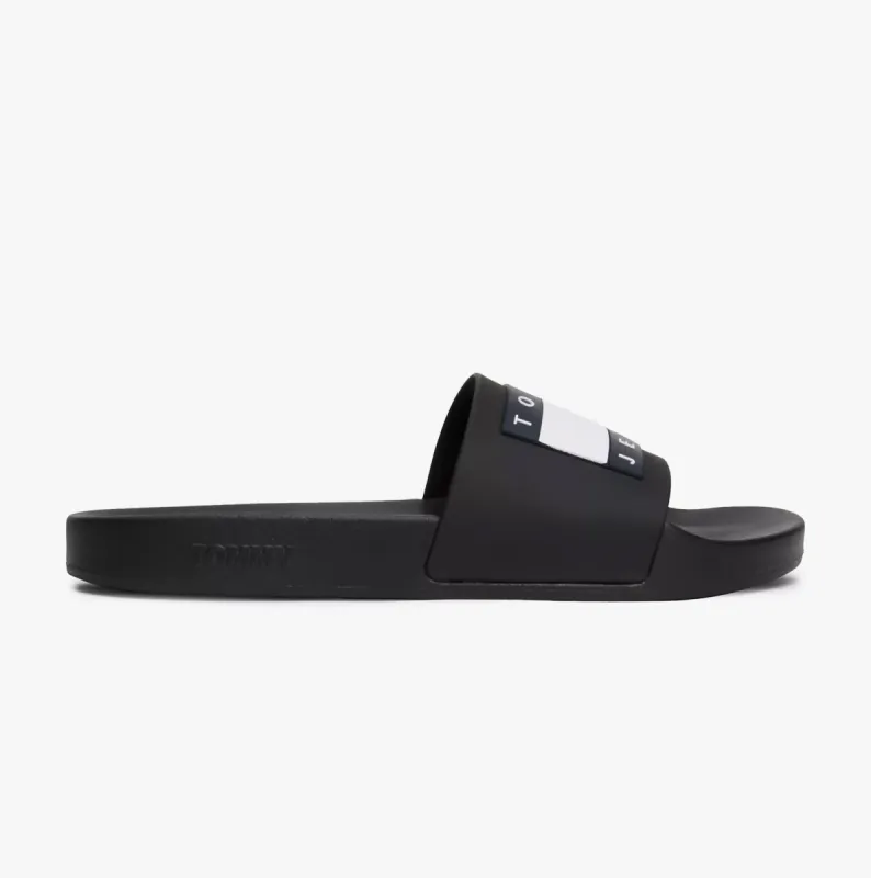 TJ POOL SLIDES Mens Slides Black made by Tommy Hilfiger