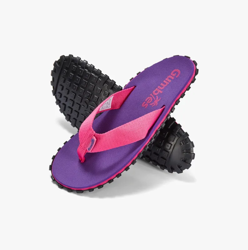 Gumbies DUCKBILL Womens Recycled PET Flip Flops Purple sold by Shuperb