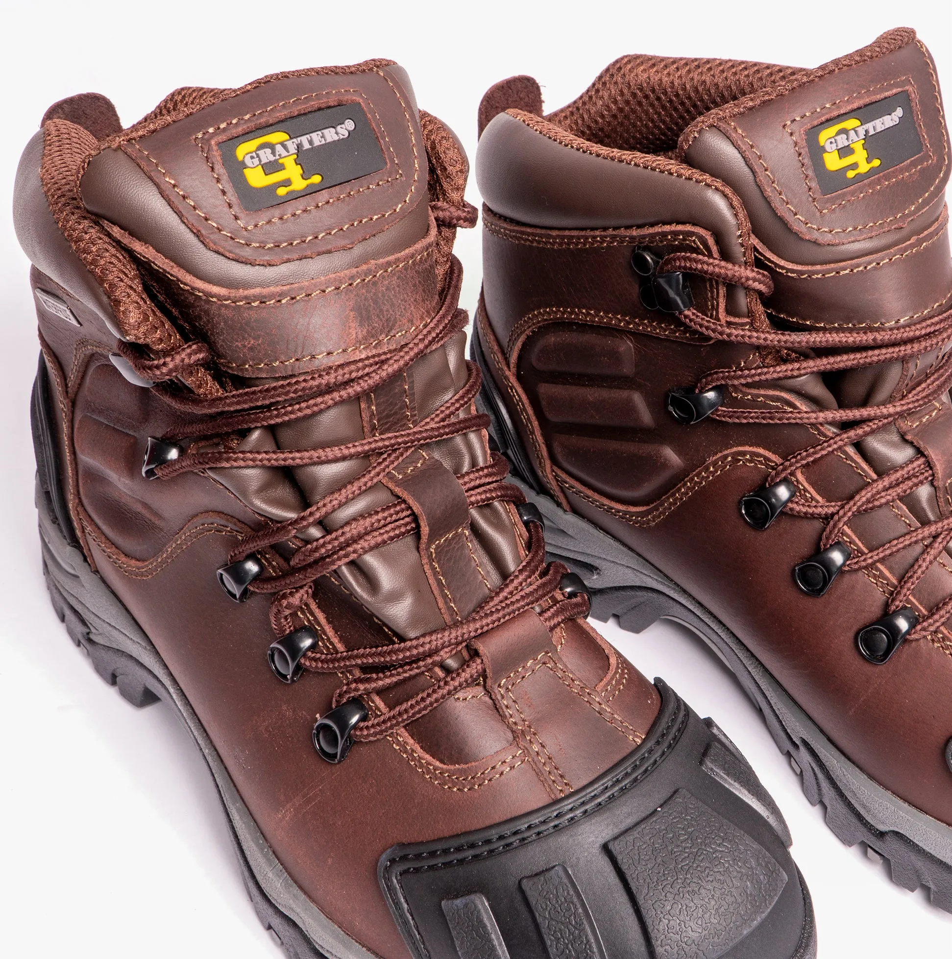 Grafters M514B Mens Leather Safety Boots Brown sold by Shuperb product image thumbnail 4