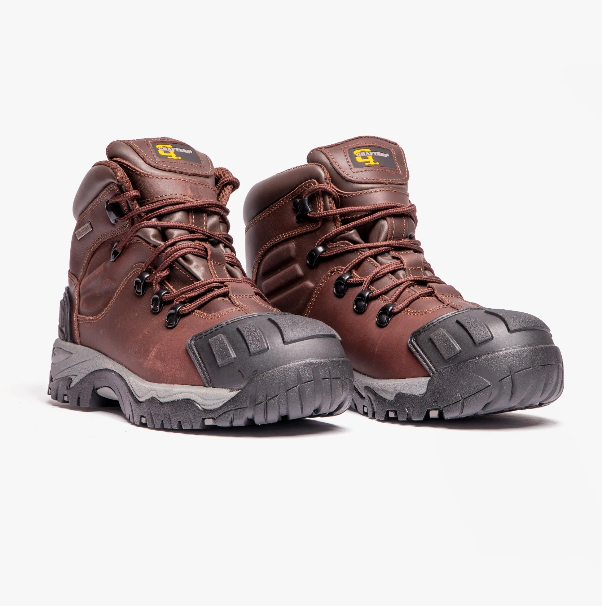 Grafters M514B Mens Leather Safety Boots Brown sold by Shuperb product image thumbnail 2