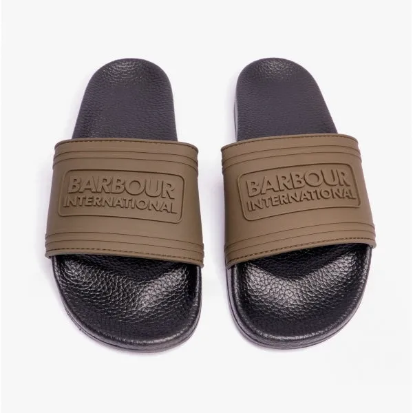 INTERNATIONAL Mens Logo Slider Olive sold by Shuperb product image thumbnail 3