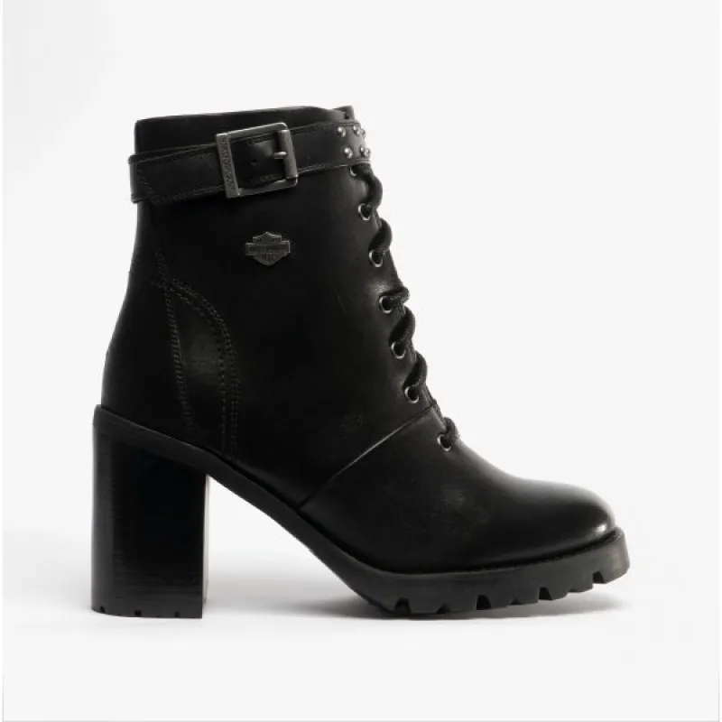 Harley Davidson ADINA Womens Leather Boots Black sold by Shuperb