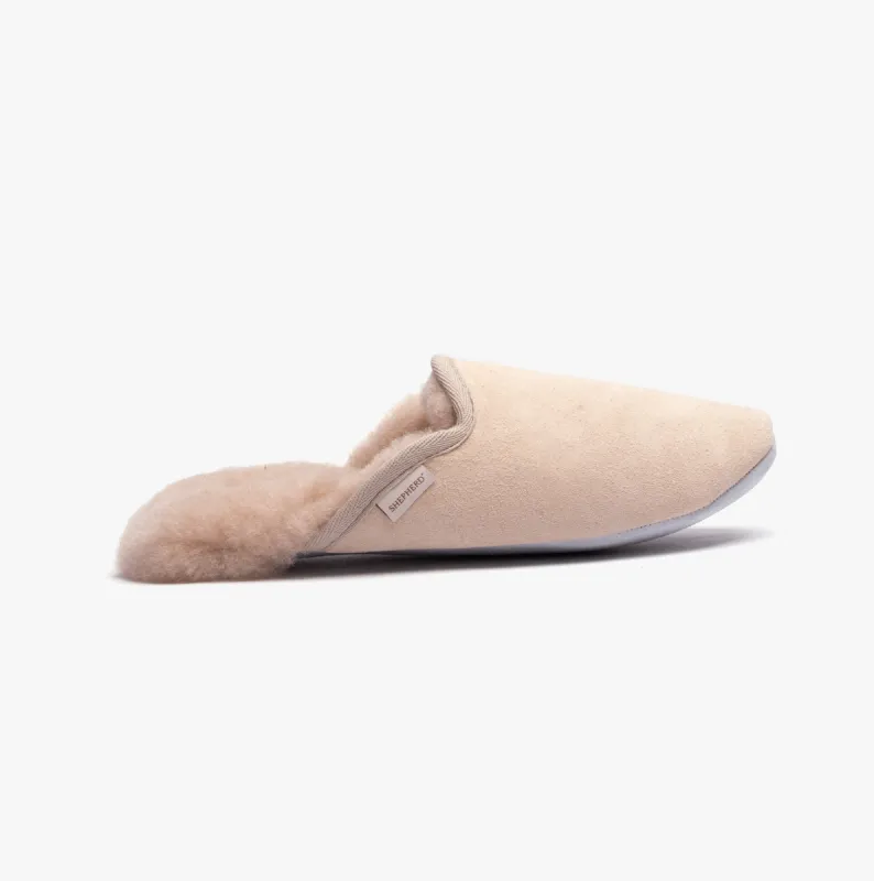 Shepherd CLEO Womens Sheepskin Mules Honey sold by Shuperb