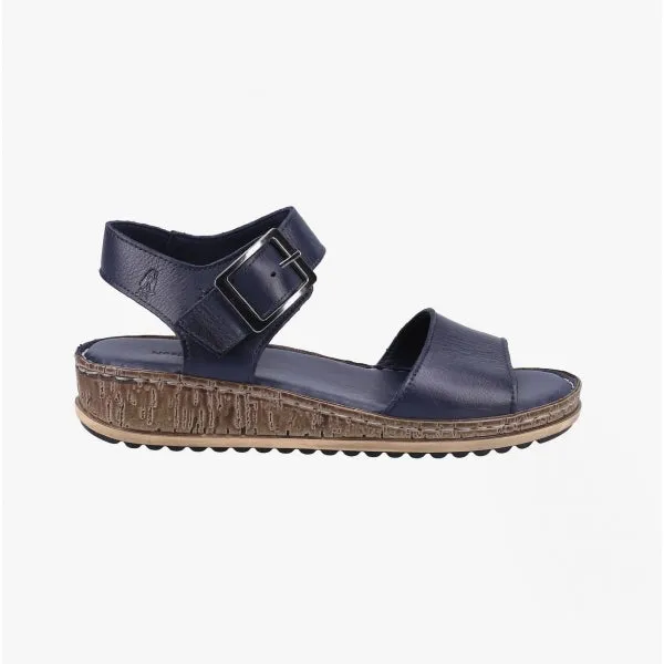 Hush Puppies ELLIE Womens Leather Wedge Sandals Navy sold by Shuperb